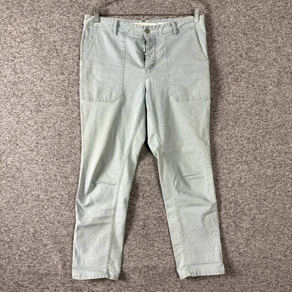 Zadig & Voltaire Women's Size 40 Blue Cotton Cropped Slim Straight Pants